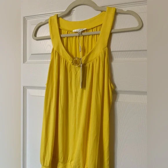 NWT Spense Yellow Sleeveless Ring Accent Tank Top Size XL Casual Summer Vacation - Picture 6 of 6